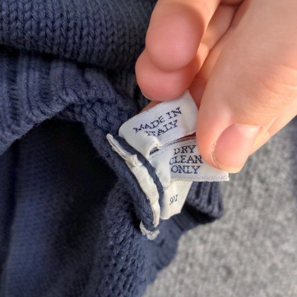 Hackett London Men's Sweater Blue XXL Long Sleeve V-Neck All Cotton Made Italy - Picture 12 of 16